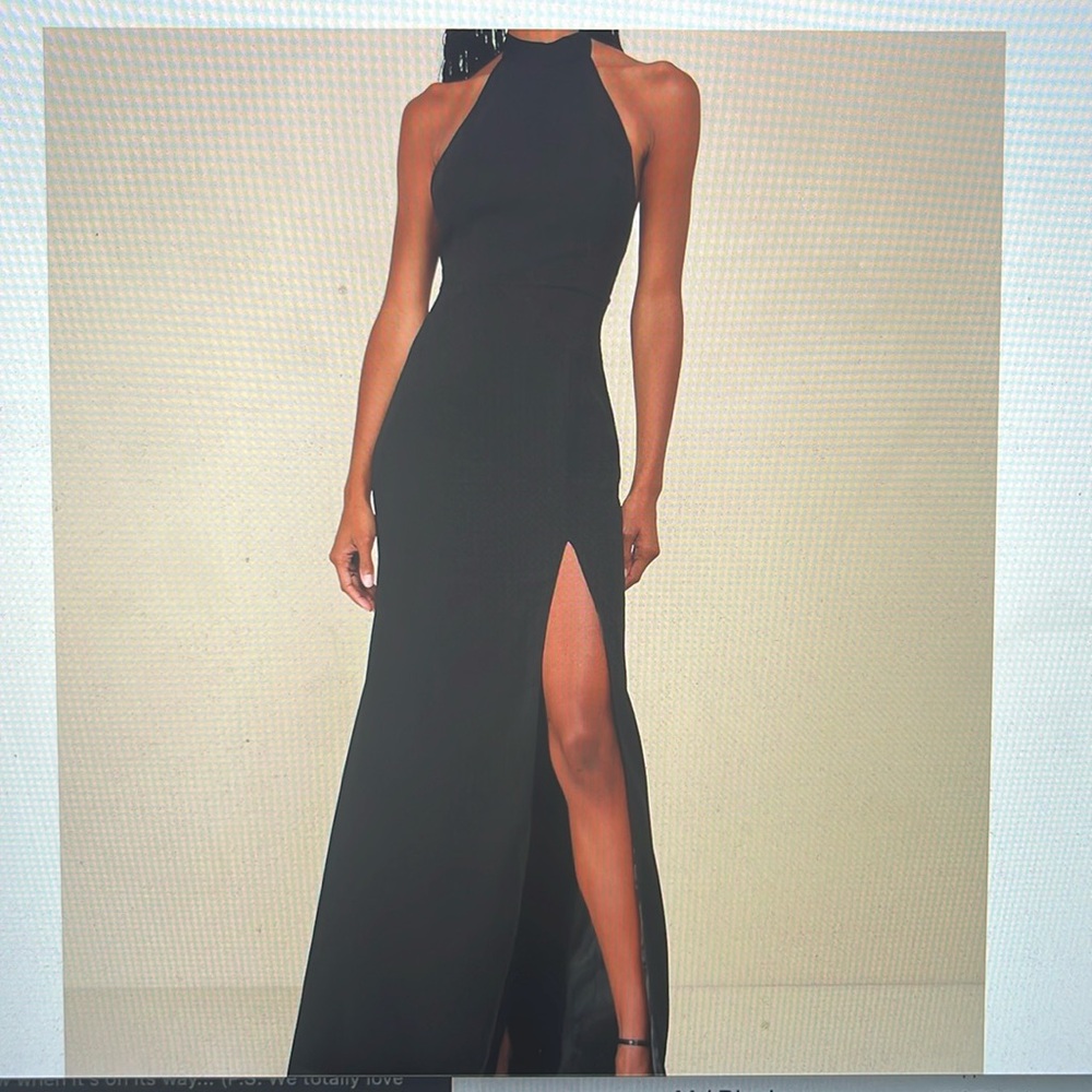 Lulus captured your heart halter maxi dress